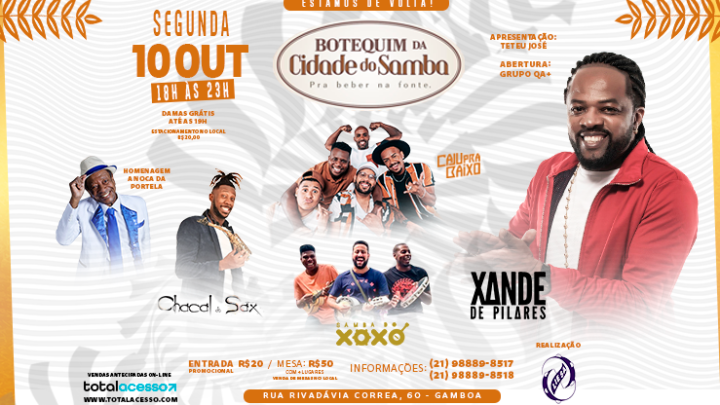 Botequim vai reativar circuito cultural da Cidade do Samba