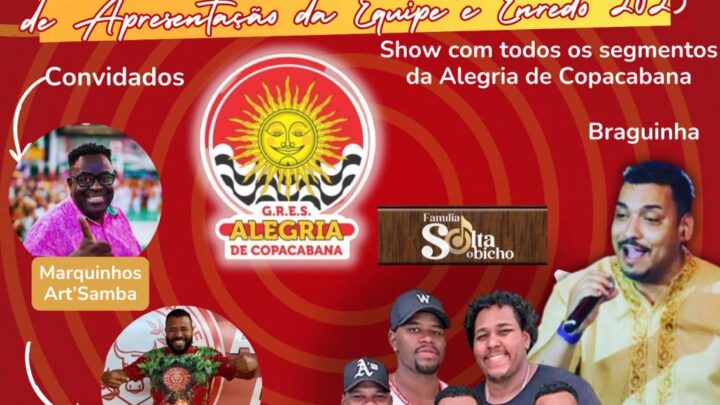 Alegria de Copacabana Apresenta Equipe e Enredo para o Carnaval 2025