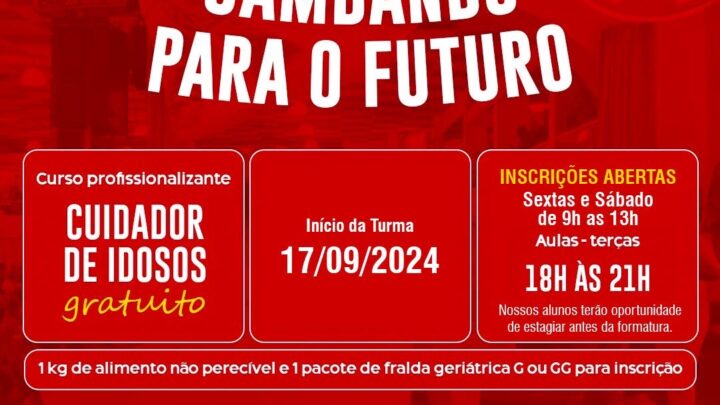 Acadêmicos do Salgueiro abre inscrições para curso gratuito de Cuidador de Idoso