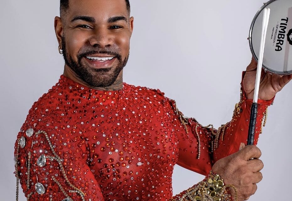 Anderson Reis se prepara reinado na bateria da Alegria do Vilar